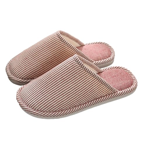 LZPCarra Hausschlappen Damen Herren Weich Slipper Elegant Hausschuhe Damen Warm Schlupfschuhe Rutschfest Baumwollhausschuhe Bequem Haushaltsschuhe Leicht Hauspantoffeln Unisex Heimschuhe von LZPCarra