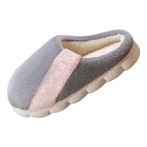 LZPCarra Hausschlappen Damen Weich Hausschuhe Damen Plüsch Pink Winterschuhe Gefüttert Elegant Slippers Rutschfest Hauspantoffeln Bequem Haushaltsschuhe Warm Schlupfschuhe Indoor Baumwollhausschuhe von LZPCarra