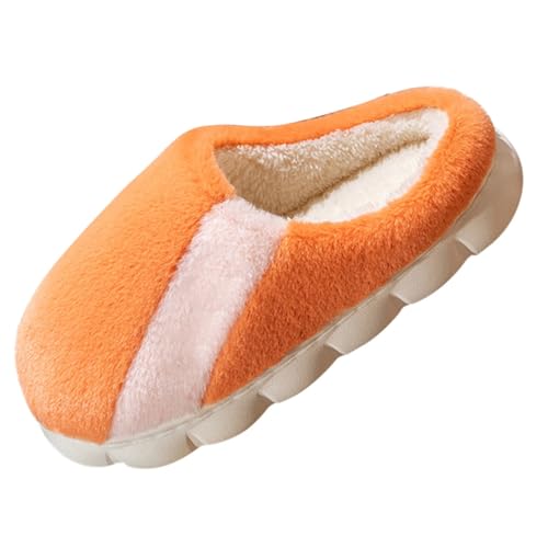 LZPCarra Hausschlappen Damen Weich Hausschuhe Damen Plüsch Pink Winterschuhe Gefüttert Elegant Slippers Rutschfest Hauspantoffeln Bequem Haushaltsschuhe Warm Schlupfschuhe Indoor Baumwollhausschuhe von LZPCarra