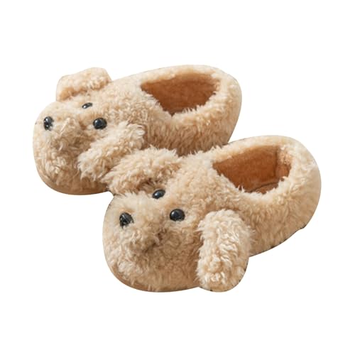 LZPCarra Hausschuhe Damen Plüsch Geschlossen Winterschuhe Gefüttert Hausschlappen Damen Weich Hüttenschuhe Rutschfest Slippers Elegant Hauspantoffeln Haushaltsschuhe Bequem Baumwollhausschuhe von LZPCarra