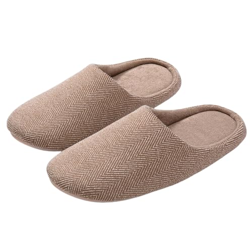 LZPCarra Hausschuhe Damen Warm Hausschlappen Flach Slipper Damen Elegant Winterschuhe Rutschfest Haushaltsschuhe Bequem Baumwollhausschuhe Indoor Hauspantoffeln Unisex Heimschuhe Leicht Pantoffeln von LZPCarra