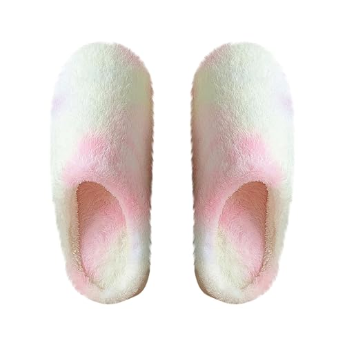 LZPCarra Hausschuhe Damen Winter Plüsch Hausschlappen Weich Slipper Damen Elegant Winterschuhe Gefüttert Haushaltsschuhe Flach Hauspantoffeln Rutschfest Baumwollhausschuhe Bequem Heimschuhe von LZPCarra