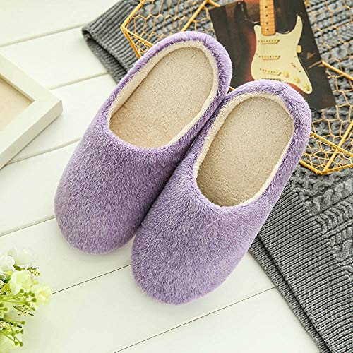 LZPCarra Hausschuhe Damen Winter Plüsch Pantoffeln Warme Hausschlappen Flach Slipper Damen Elegant Winterschuhe Gefüttert Schlupfschuhe Rutschfest Baumwollhausschuhe Bequem Haushaltsschuhe von LZPCarra