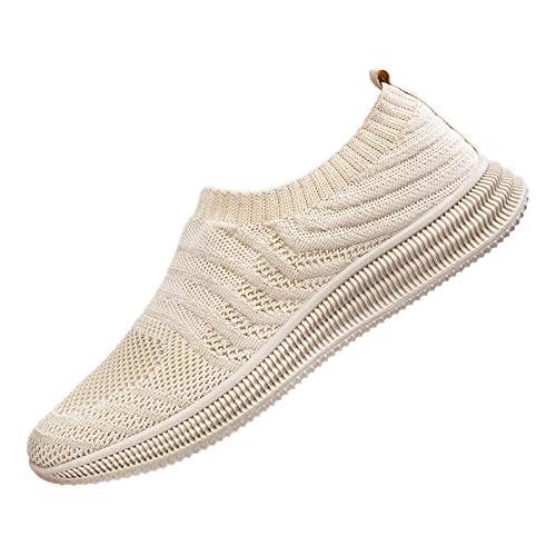 LZPCarra Herren Freizeitschuhe 2023 Frühling und Sommer Fliege gewebtes Mesh atmungsaktive Mode zu Fuß einfache Faule Schuhe Jack Herren Schuhe 02 (White, 39) von LZPCarra