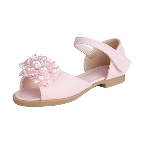 LZPCarra Mädchen Sommer Mode Perle Prinzessin Sandalen Undichte Zehen Rutschfeste Sandalen Kinder 24 (Pink, 27 Little Child) von LZPCarra