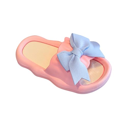 LZPCarra Mädchen Sommer Prinzessin Bowknot rutschfeste weiche Unterseite Oberbekleidung Sandalen Hausschuhe Gefütterte Hausschuhe Mädchen (Pink, 29 Little Child) von LZPCarra