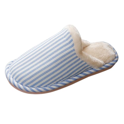 LZPCarra Pantoletten Damen Plateau Hausschuhe Damen Plüsch Beige Winterschuhe Gefüttert Elegant Heimschuhe Bequem Haushaltsschuhe Rutschfest Hauspantoffeln Indoor Schlupfschuhe Warm Hausschlappen von LZPCarra