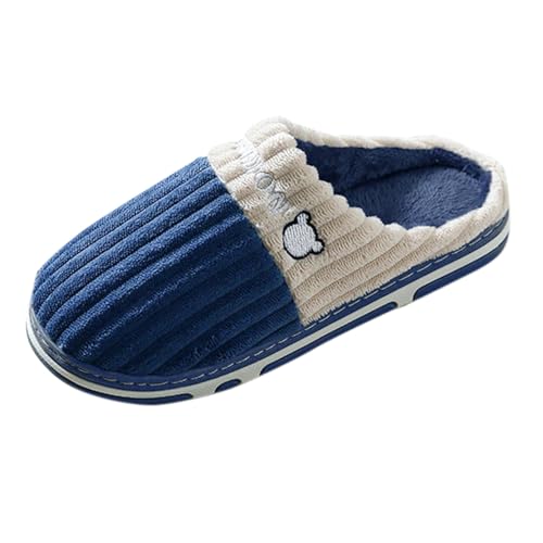 LZPCarra Plüsch Pantoffeln Herren Hausschuhe Herren Winter Warm Slipper Elegant Haushaltsschuhe Bequem Filzpantoffeln Flauschig Hauspantoffeln Gefüttert Winterschuhe Flach Haushaltsschuhe von LZPCarra