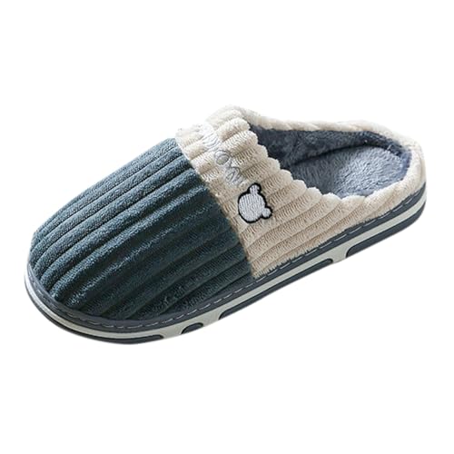 LZPCarra Plüsch Pantoffeln Herren Hausschuhe Herren Winter Warm Slipper Elegant Haushaltsschuhe Bequem Filzpantoffeln Flauschig Hauspantoffeln Gefüttert Winterschuhe Flach Haushaltsschuhe von LZPCarra