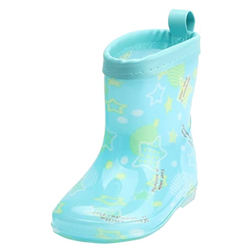 LZPCarra Regenstiefel für, Regenstiefel, kurze Regenstiefel für, einfach anzuziehen, leicht Wasserdicht Kinder (Sky Blue, 26 Toddler) von LZPCarra