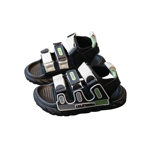 LZPCarra Sandalen für und Mädchen, Sommer, offene Zehenpartie, Sneaker, lässig, leicht, Strandschuhe Neopren Kinder (Black, 27 Little Child) von LZPCarra