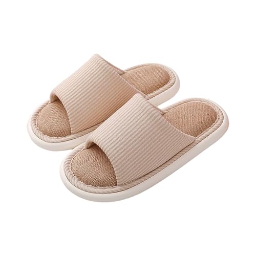 LZPCarra Schlupfschuhe Damen Offen Hüttenschuhe Damen Leicht Hausschuhe Warm Slipper Flach Hausschlappen Rutschfest Heimschuhe Bequem Haushaltsschuhe Unisex Baumwollhausschuhe Indoor Pantoffeln von LZPCarra