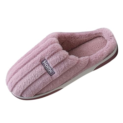 LZPCarra Slipper Damen Elegant Hausschuhe Damen Winter Plüsch Gästehausschuhe Rutschfest Pantoffeln Flauschig Winterschuhe Gefüttert Schlupfschuhe Warm Haushaltsschuhe Bequem Hauspantoffeln von LZPCarra