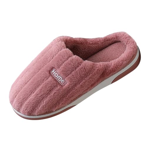 LZPCarra Slipper Damen Elegant Hausschuhe Damen Winter Plüsch Gästehausschuhe Rutschfest Pantoffeln Flauschig Winterschuhe Gefüttert Schlupfschuhe Warm Haushaltsschuhe Bequem Hauspantoffeln von LZPCarra