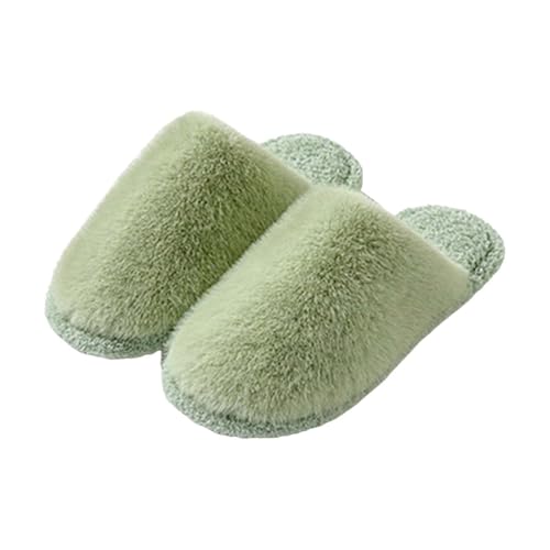 LZPCarra Slipper Damen Elegant Hausschuhe Damen Winter Plüsch Hausschlappen Flach Winterschuhe Gefüttert Haushaltsschuhe Flauschig Filzpantoffeln Bequem Hauspantoffeln Rutschfest Baumwollhausschuhe von LZPCarra