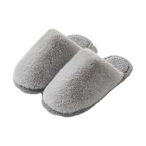 LZPCarra Slipper Damen Elegant Hausschuhe Damen Winter Plüsch Hausschlappen Flach Winterschuhe Gefüttert Haushaltsschuhe Flauschig Filzpantoffeln Bequem Hauspantoffeln Rutschfest Baumwollhausschuhe von LZPCarra