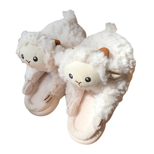 LZPCarra Slippers Women Cute Hausschlappen Flach Hausschuhe Damen Plüsch Lustig Winterschuhe Gefüttert Schlupfschuhe Elegant Pantoletten Weich Haushaltsschuhe Rutschfest Hauspantoffeln von LZPCarra