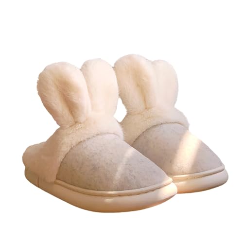 LZPCarra Slippers Women Cute Hausschlappen Flach Hausschuhe Damen Plüsch Lustig Winterschuhe Gefüttert Schlupfschuhe Elegant Pantoletten Weich Haushaltsschuhe Rutschfest Hauspantoffeln von LZPCarra