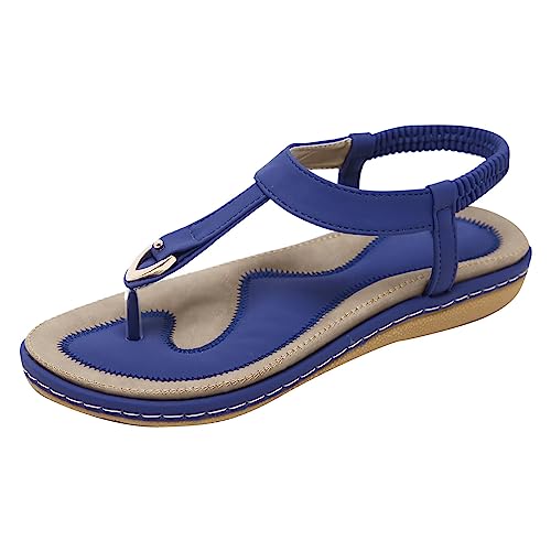 LZPCarra Sommerschuhe Damen Elegant Sandalen - Römersandalen Damen Sommer, Flip Flops Sommer Flach Zehentrenner Freizeit Strandschuhe Rutschfest Badeschlappen Slippers Indoor Outdoor Hausschuhe von LZPCarra