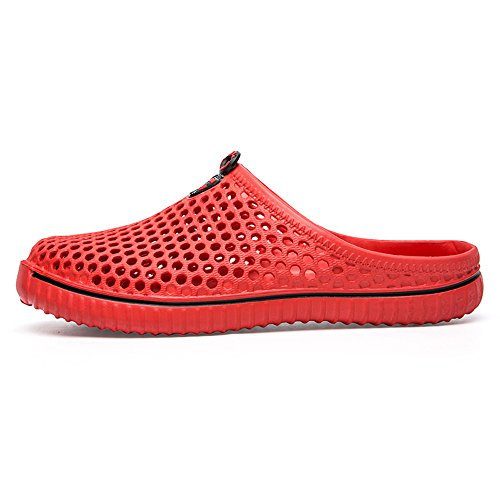 LZPCarra Strandschuhe Flip Paar Flops Schuhe Sandale Herren aus lässig hohlen Unisex Herren Regenschuhe Herren Schuhe 43 Schwarz Business (Red, 38) von LZPCarra