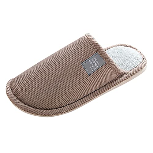 LZPCarra Transparente Schuhe Herren 2022 Polka Dot Mute Japanische Hausschuhe Holzboden Zuhause rutschfeste Paar Männer Und Frauen Plus Größe Baumwolle Hausschuhe Regen (Coffee-A, 44-45) von LZPCarra