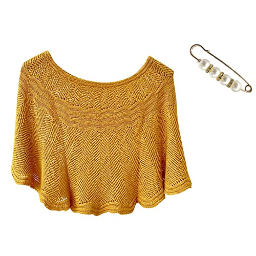 Poncho Damen Sommer Elegant - Pareos Aus Baumwolle, Poncho Schal Aus Baumwolle Cape Für Damen Umhängetuch Und Tunika Rundhalsausschnitt Pullover Sweatshirt Cape Cardigan Umhängetuch Und Tunika von LZPCarra
