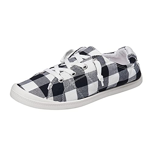 Segeltuchschuhe Damen - Sneaker Low Top Turnschuh, Slip-On Turnschuhe Mode Canvas Schuhe Bequeme Wanderschuhe Stoffschuhe Sportschuhe Schnürhalbschuhe Freizeitschuhe Komfortabel Walkingschuhe Segeltuchschuhe Damen - Sneaker Low Top Turnschuh, Slip-On Turnschuhe Mode Canvas Schuhe Bequeme Wanderschuhe Stoffschuhe Sportschuhe Schnürhalbschuhe Freizeitschuhe Komfortabel Walkingschuhe von LZPCarra
