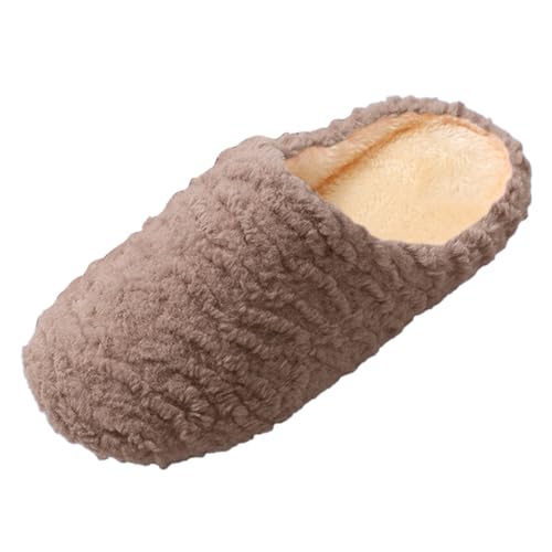 Winterschuhe Damen Gefüttert Elegant Hausschuhe Damen Flauschig Hausschlappen Weich Slippers Winter Hüttenschuhe Plüsch Pantoffeln Warm Winterschuhe Bequem Baumwollhausschuhe Rutschfest Heimschuhe von LZPCarra