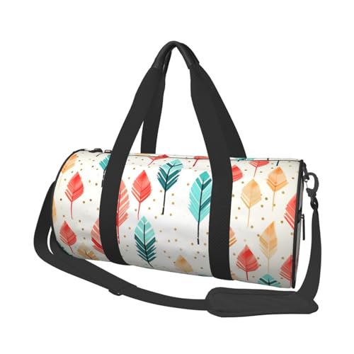 Coral and Teal Arrows Reisetasche für Damen und Herren, Turnbeutel, große Reisetasche, Weekender, Übernachtungstasche mit Schultergurt, Schwarz, Einheitsgröße, Schwarz , Einheitsgröße von LZQPOEAS