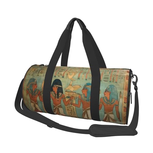 Damen im alten Ägypten Reisetasche für Damen und Herren, Turnbeutel, große Reisetasche, Wochenendtasche, Übernachtungstasche mit Schultergurt, Schwarz, Einheitsgröße, Schwarz , Einheitsgröße von LZQPOEAS