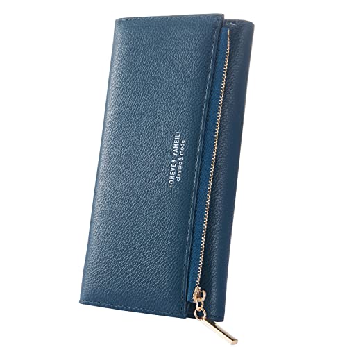 LZSXDWXY Women's Wallet, PU Leather Wallet Small Wallet Purse for Women (Z-Z-Blau) von LZSXDWXY