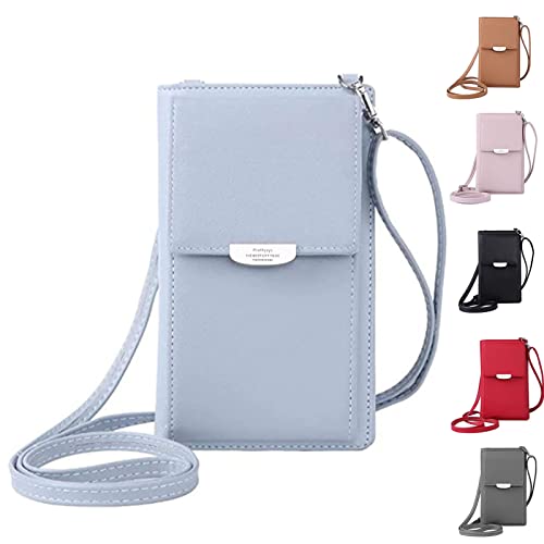 LZSXDWXY Frauen Crossbody Telefon Tasche Leder Münze Handy Geldbörse Mini Mobile Geldbörse Schulter mit Riemen und Karten Slots von LZSXDWXY