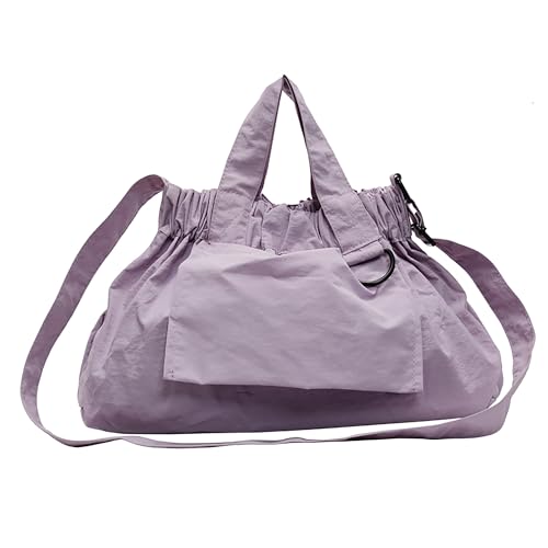 LZSXDWXY Kleine Damen-Umhängetasche, stilvolle Tragetasche, Hobo-Tasche, modische Umhängetasche, Mini-Arbeits-Reise-Handtasche, B-Purole von LZSXDWXY