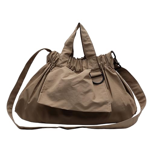 LZSXDWXY Kleine Damen-Umhängetasche, stilvolle Tragetasche, Hobo-Tasche, modische Umhängetasche, Mini-Arbeits-Reise-Handtasche, B-khaki von LZSXDWXY