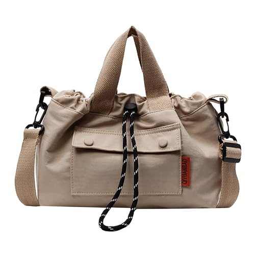 LZSXDWXY Kleine Damen-Umhängetasche, stilvolle Tragetasche, Hobo-Tasche, modische Umhängetasche, Mini-Arbeits-Reise-Handtasche, C-Khaki von LZSXDWXY