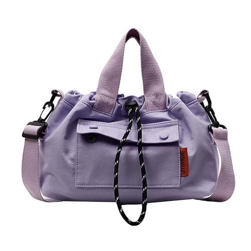 LZSXDWXY Kleine Damen-Umhängetasche, stilvolle Tragetasche, Hobo-Tasche, modische Umhängetasche, Mini-Arbeits-Reise-Handtasche, C-Purole von LZSXDWXY