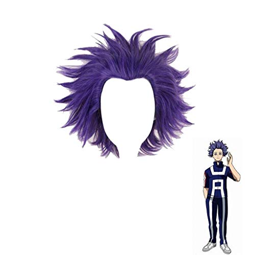 LZT Kurze Lila Anime Cosplay Perücke für My Hero Academia Shinsou Hitoshi mit Free Wig Cap von LZT