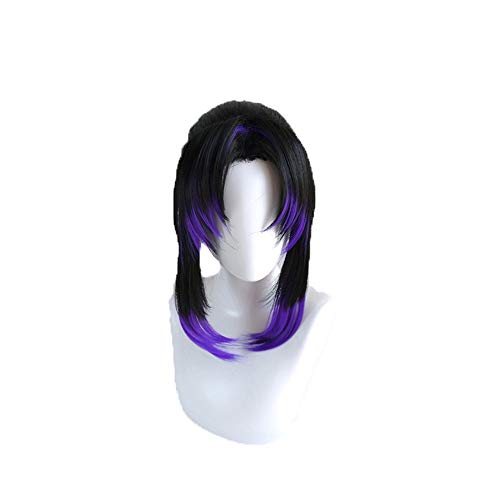 LZT Black Gradient Purple mit Pferdeschwänzen Kochou Shinobu Cosplay Perücke für Demon Slayer: Kimetsu keine Yaiba Anime Girls Perücke Anime Fans Geschenk von LZT