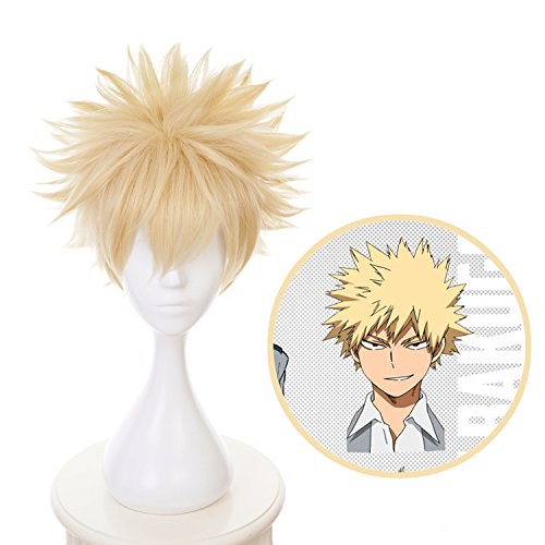 LZT WIG Katsuki Bakugou Cosplay-Perücke mit Perückenkappe für My Hero Academia Cosplay-Perücke von LZT