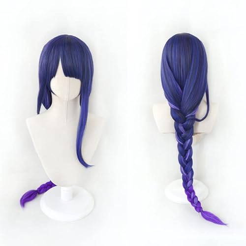 LZT 100cm Graident Purple Braided Synthetic Hair Genshin Impact Baal Cosplay Wig Raiden Shogun Wig von LZTLAGO