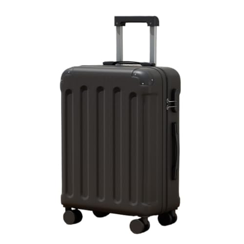 LZXJF Koffer Passwort Boarding Koffer Trolley Koffer Koffer Tasche Männer Und Frauen Universal Rad 22 Zoll Langlebig Suitcase (Color : Black, Size : 20in) von LZXJF