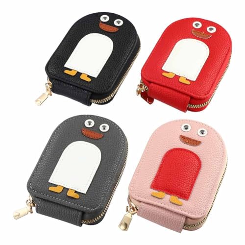 LZYWOD Kreative Cartoon-Pinguin-Akkordeon-Karten-Brieftasche, kreativer Cartoon-Kartenhalter, multifunktionaler tragbarer Mini-Kreditkartenhalter, Multi-Card-Aufbewahrungstasche mit großer Kapazität, von LZYWOD
