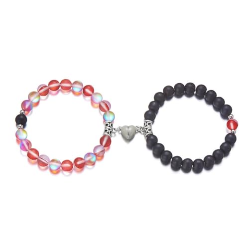 LZYWOD Magnetische Armbänder für Paare Armbänder, Passende Armbänder Verstellbare Verbindungsperlen Freundschaft Val Armband Armbänder, 1set LZYWOD Magnetische Armbänder für Paare Armbänder, Passende Armbänder Verstellbare Verbindungsperlen Freundschaft Val Armband Armbänder, 1set von LZYWOD
