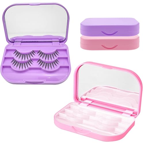 LZZEM 2-teiliges Set mit dreilagigen Wimpern-Aufbewahrungsboxen, tragbare Wimpern-Aufbewahrungsbox mit Spiegel, geeignet für Damen und Mädchen auf Reisen. LZZEM 2-teiliges Set mit dreilagigen Wimpern-Aufbewahrungsboxen, tragbare Wimpern-Aufbewahrungsbox mit Spiegel, geeignet für Damen und Mädchen auf Reisen. von LZZEM