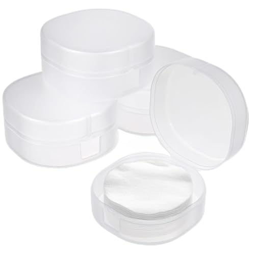 LZZEM 4-teiliges rundes Wattebausch-Halter, versiegeltes Kosmetik-Aufbewahrungsset, tragbar, reisefreundlich, versiegeltes Design, geeignet für Make-up-Entferner-Pads und Wattestäbchen. LZZEM 4-teiliges rundes Wattebausch-Halter, versiegeltes Kosmetik-Aufbewahrungsset, tragbar, reisefreundlich, versiegeltes Design, geeignet für Make-up-Entferner-Pads und Wattestäbchen. von LZZEM