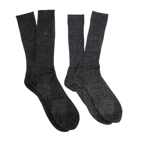 La Alpaca Classic Socken – Set mit 2 Paaren Alpaka Socken - Flauschige, warme Alpaka Socken Damen und Männer - Atmungsaktive, Bequeme, Thermo Wollsocken (1 Paar Grau, 1 Paar Schwarz) Größe 36-39 von La Alpaca The Finest Wool