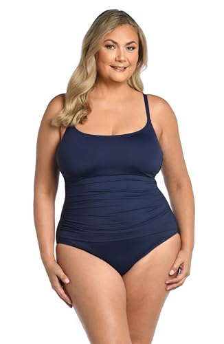 La Blanca Damen Island Goddess Rouched Body Lingerie Mio Einteiliger Badeanzug, Indigo, 46 Mehr von La Blanca