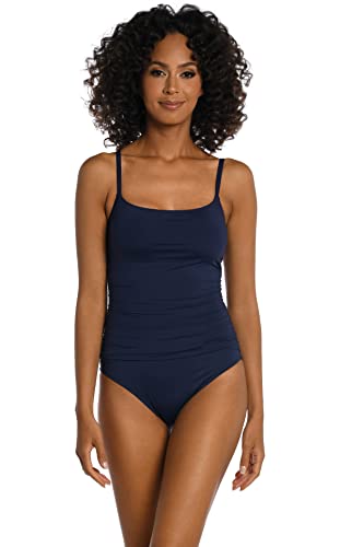 La Blanca Damen Island Goddess Rouched Body Lingerie Mio One Piece Badeanzug, Indigo, von La Blanca