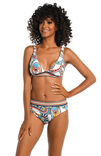 La Blanca Damen Triangel-Badeanzug über der Schulter Bikini, Mehrfarbig, 40 von La Blanca