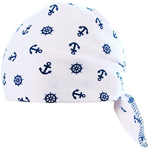 Baby Kinder Halstuch Bandana Kopftuch Cap Tuch Scarf mit Motiv weiß von La Bortini